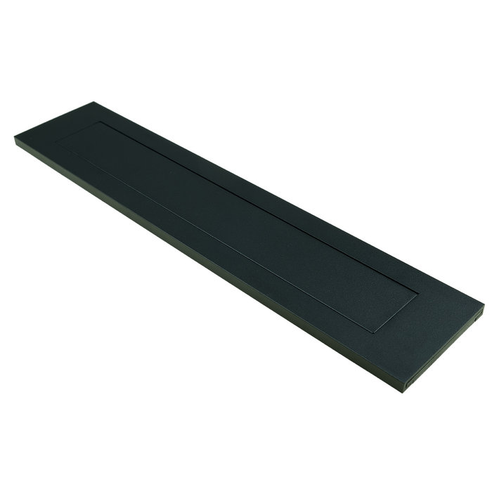Dulimex Black letterbox with spring-loaded inward turning flap