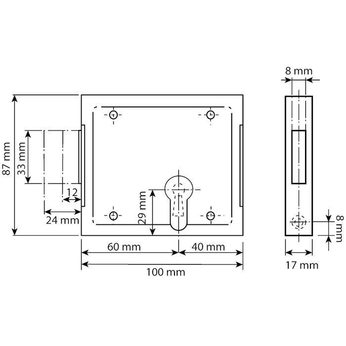 Dulimex Basement strap lock PZ galvanized 60 mm
