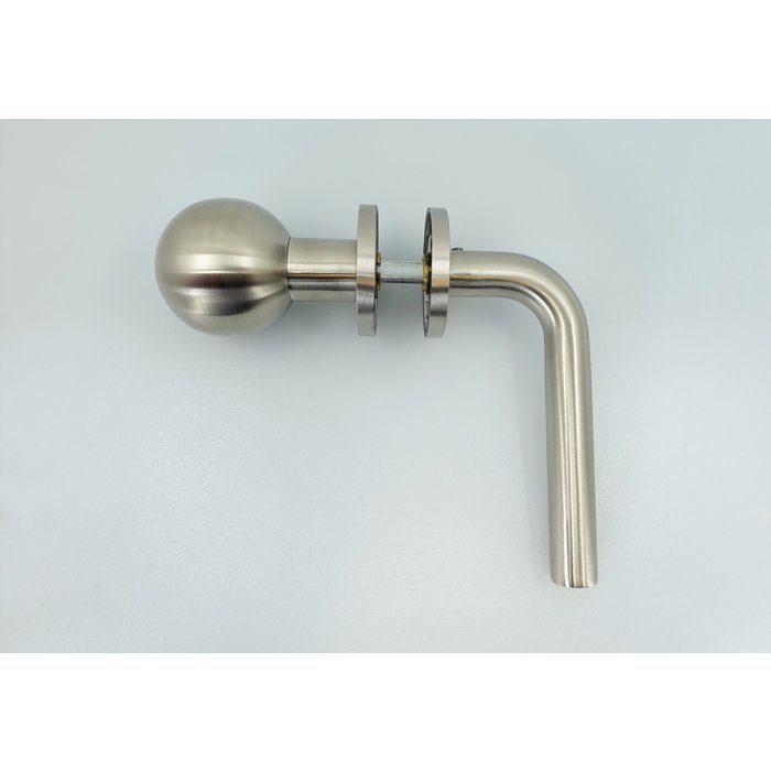 Assa Abloy ASSA ABLOY Drehknopf mit Türdrücker LINKS mit 2 Zylinderrosetten - Edelstahl gebürstet