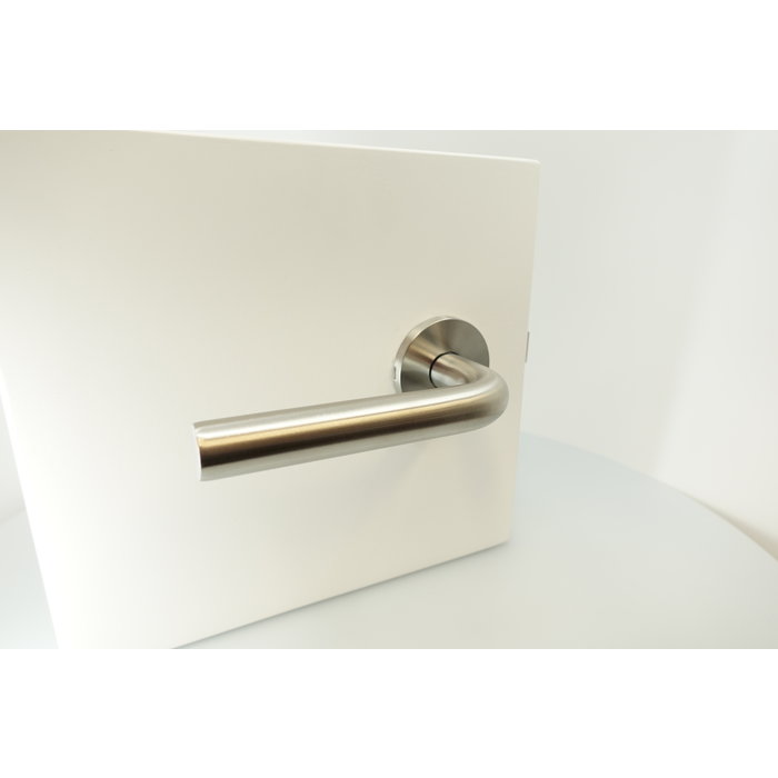 Assa Abloy ASSA ABLOY Drehknopf mit Türdrücker LINKS mit 2 Zylinderrosetten - Edelstahl gebürstet