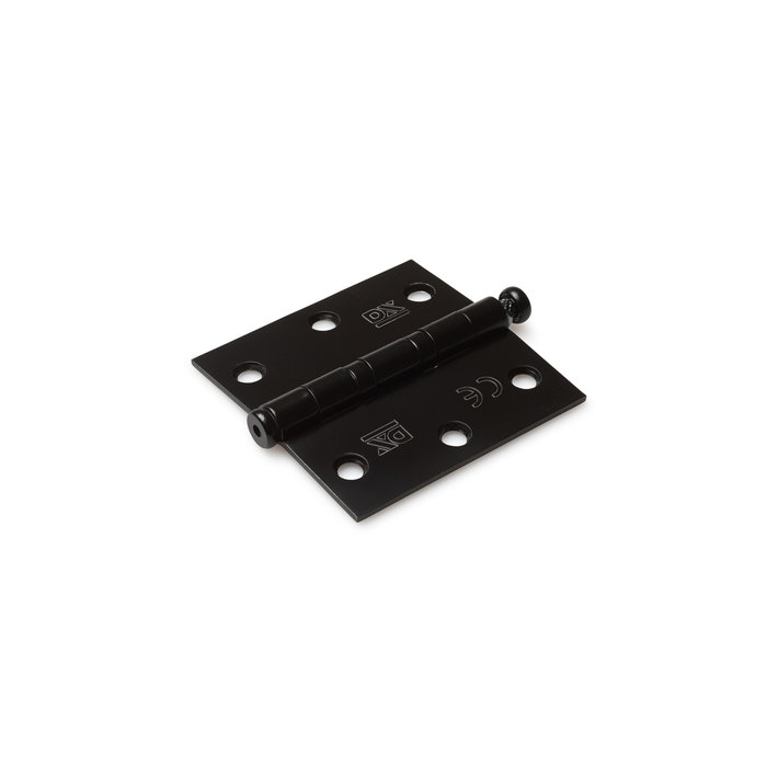 Dulimex Black ball bearing hinge with loose pin 76 x 76 x 2.4 mm brushed stainless steel