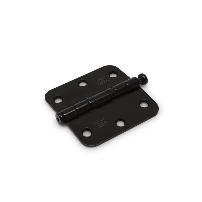 Dulimex Black ball bearing hinge with loose pin 76 x 76 x 2.4 mm stainless steel brushed rounded
