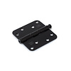Dulimex Zwart kogellagerscharnier met losse pen 89 x 89 x 2,4 mm afgerond
