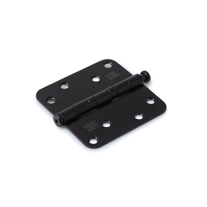 Dulimex Charnière noire à roulement à billes avec axe libre 89 x 789x 2,4 mm en acier inoxydable brossé arrondi