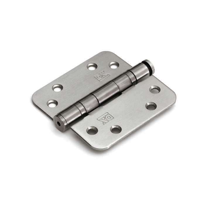 Dulimex Stainless steel ball bearing hinge with loose pin 89 x 89 x 3.0 mm brushed rounded