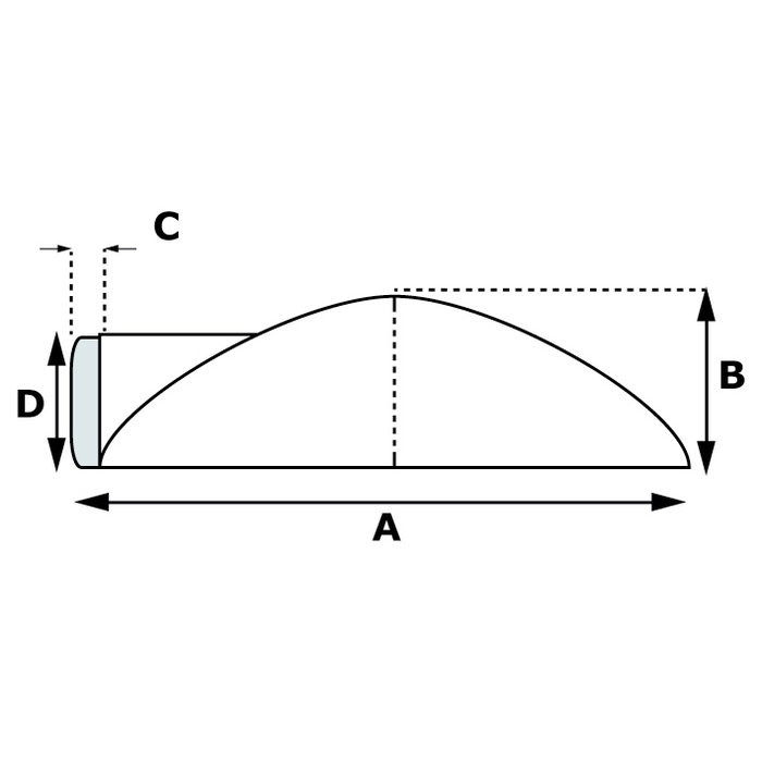 Dulimex Zwarte vloerdeurstop met zijbuffer Ø 85x26 mm