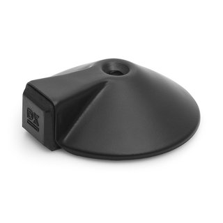 Dulimex Zwarte vloerdeurstop met zijbuffer Ø 85x26 mm