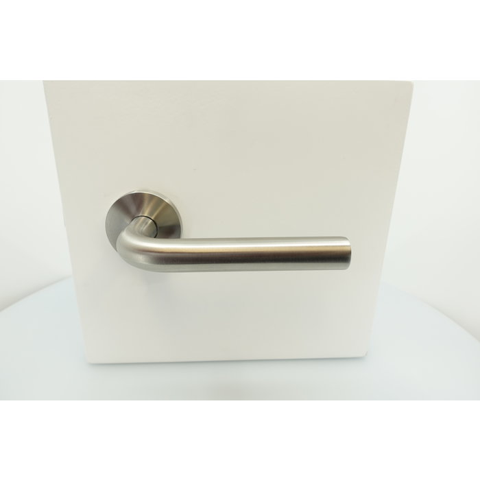 Assa Abloy ASSA ABLOY Drehknopf mit Türdrücker RECHTS mit 2 Zylinderrosetten - Edelstahl gebürstet