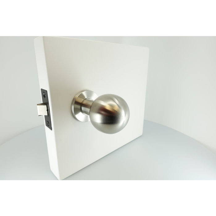 Assa Abloy ASSA ABLOY Drehknopf mit Türdrücker RECHTS mit 2 Zylinderrosetten - Edelstahl gebürstet