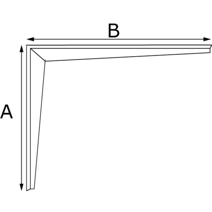 Dulimex Black shelf support Herakles HD 140 x 115mm made of aluminum