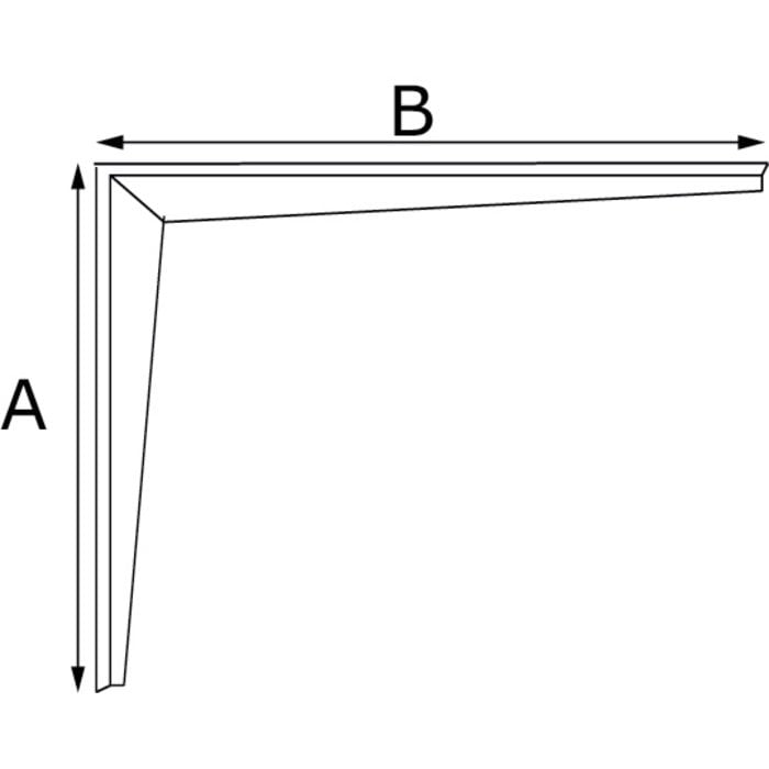 Dulimex Zwarte plankdrager Herakles HD 500 x 450mm uit aluminium