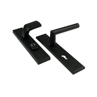 Dulimex Zwart SKG***  voordeurgarnituur knop recht/deurklink