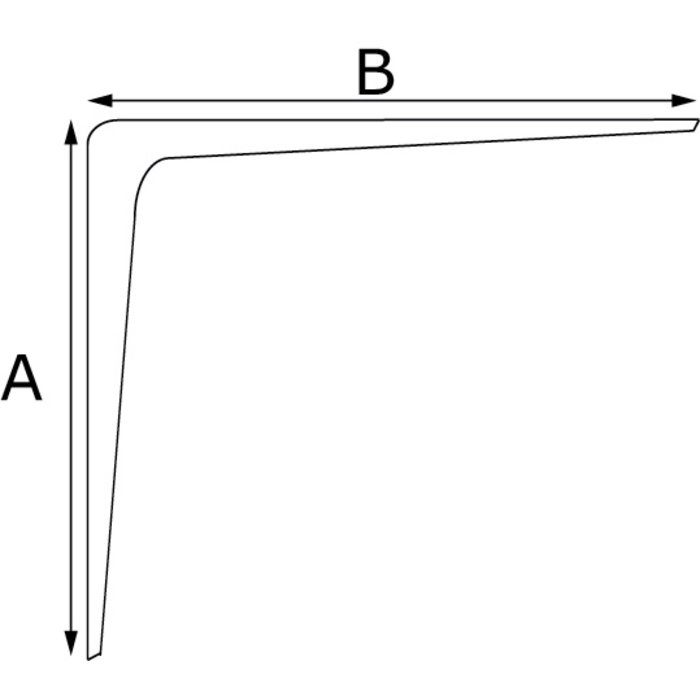 Dulimex Bodenträger aus weiß lackiertem Stahl 195 x 130 mm
