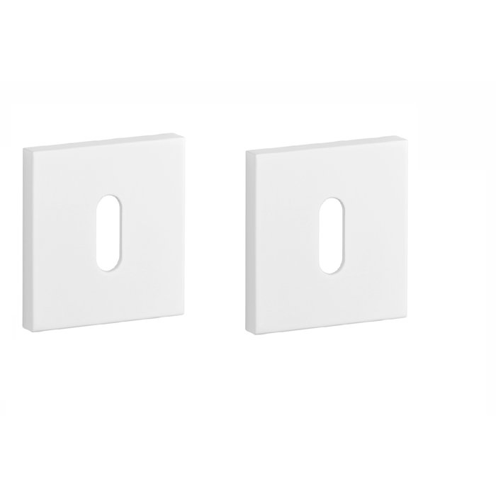 Aprile Paire de plaques porte-clés Aprile carré 53x53x7mm blanc
