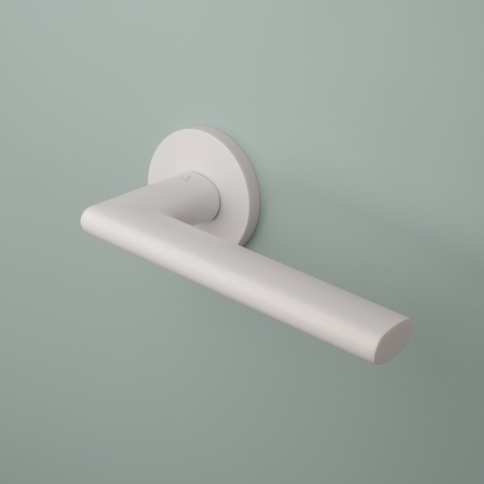 Aprile Weiße, massive Aprile-Türgriffe KALMIA Ø 53x7 mm