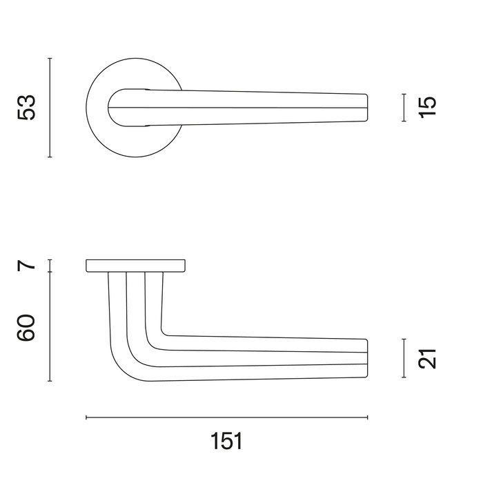 Aprile Solid Aprile door handles FUNKIA Gold PVD Ø 53x7 mm