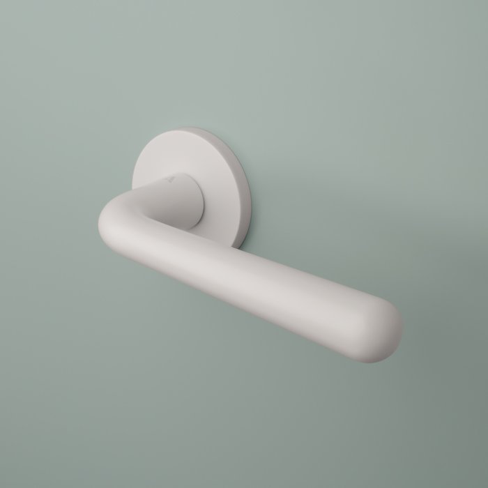 Aprile Poignées de porte Aprile blanches pleines IRGA Ø 53x7 mm