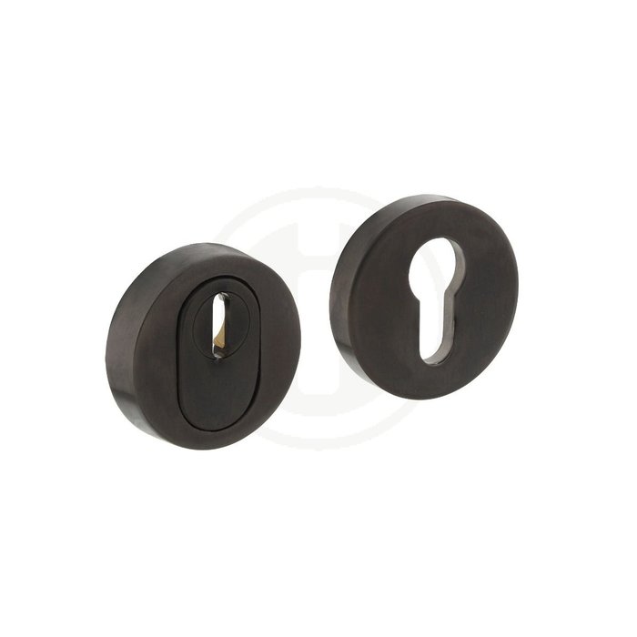 Olivari Olivari safety rosette SKG*** with core pull protection solid round anthracite matt PVD