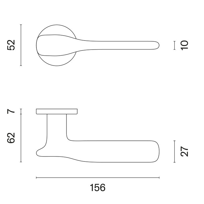 Aprile Solid Aprile door handles ORCHIDE gold polished round Ø 52x7 mm