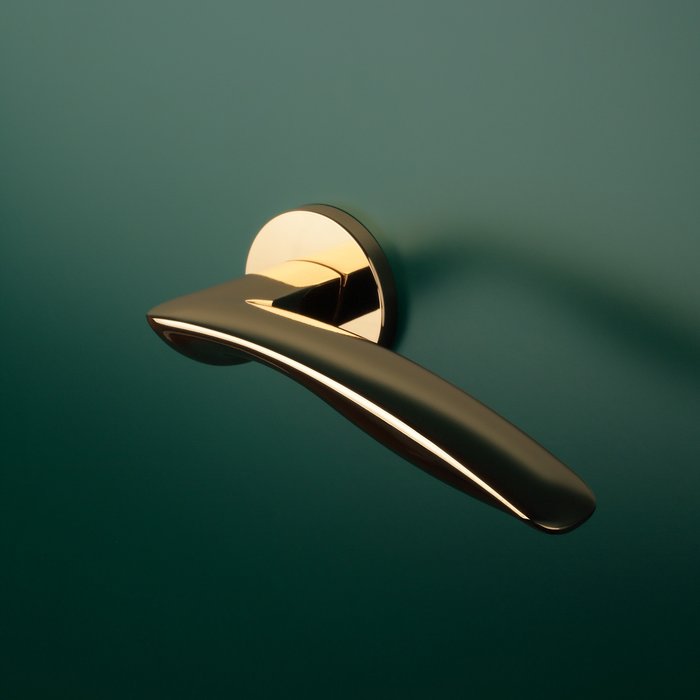 Aprile Massive Aprile Türgriffe ROBINIA gold poliert rund Ø 52x7 mm