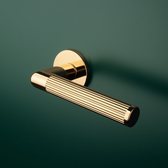 Aprile Poignées de porte solides Aprile LOBELIA or poli rondes Ø 52x5 mm