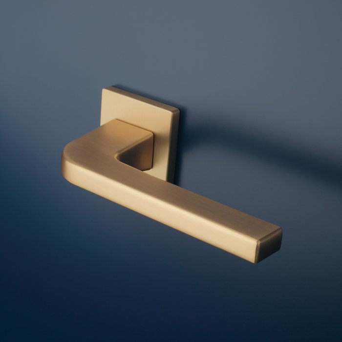 Aprile Poignées de porte Aprile massives ISMENA or mat carrées 52x52x7mm