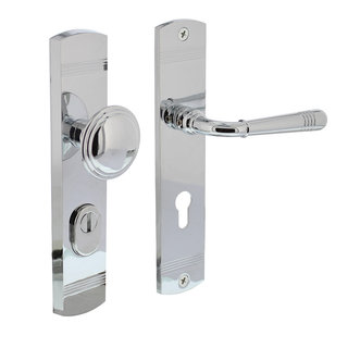 Intersteel Front door fitting Helena on chrome plated shield
