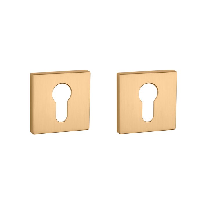 Aprile Paar Aprile cilinderplaatjes RT vierkant 52x52x7mm mat Goud