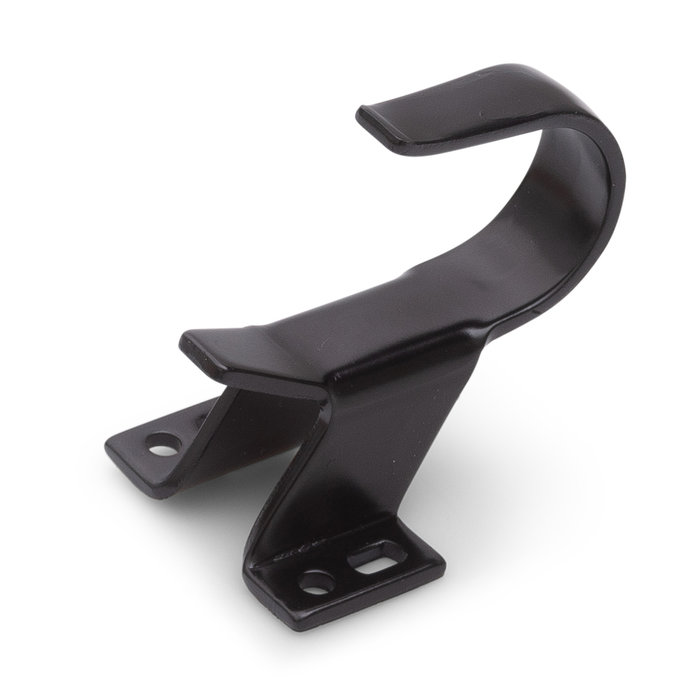 Dulimex Black long hook for door catch flush and rebated doors max 12mm