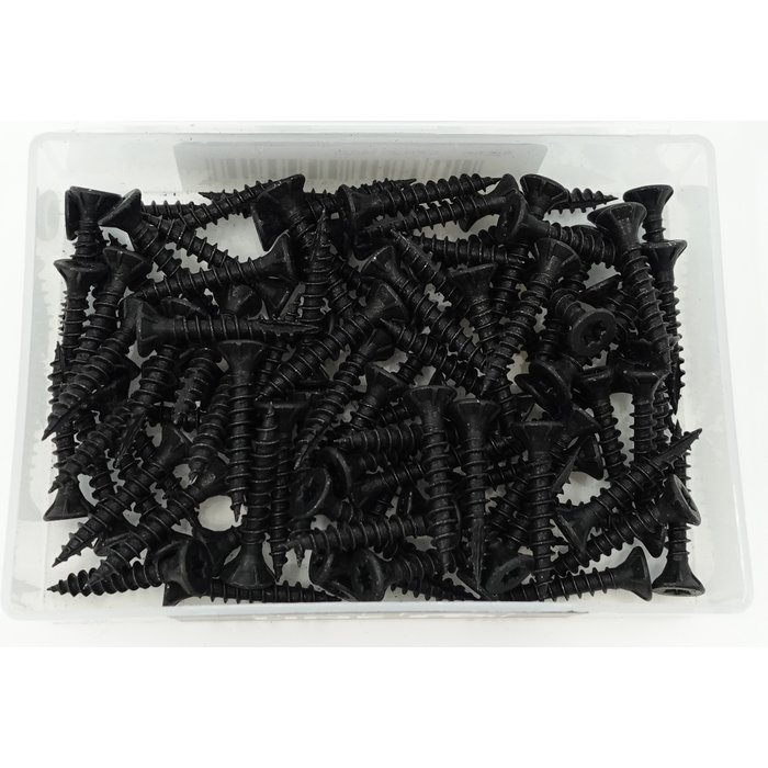 DKS Schwarze Torx-Schrauben - Torx T-20 - 4 mm L=25 mm - 100 Stück