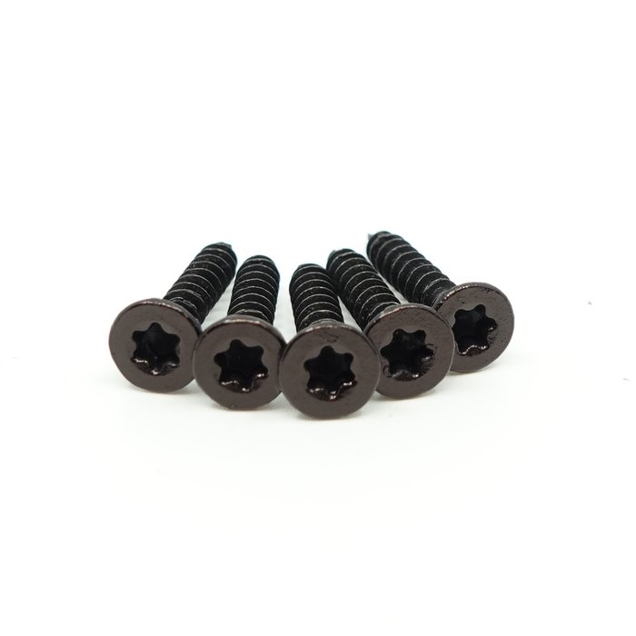 DKS Vis Torx noires - Torx T-20 - 4mm L=25mm - 100 Pièces