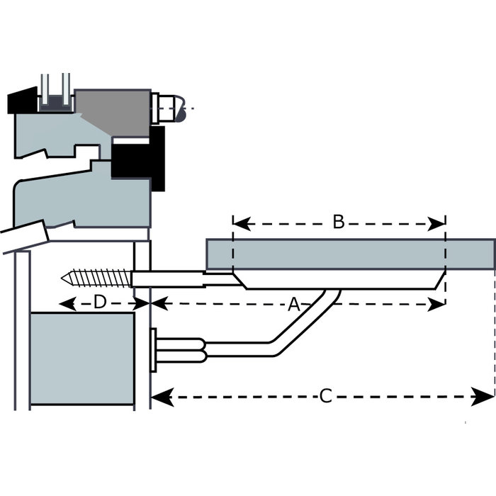 Dulimex Weißer Fensterbankträger 220 mm leichte Ausführung