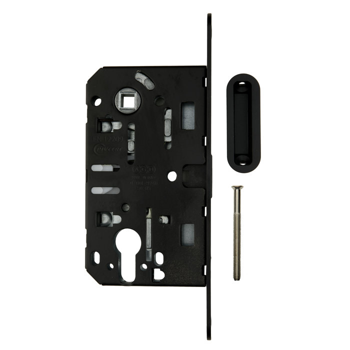 AGB Zwart magneetslot AGB - voorplaat 195x22mm -cilinderasmaat 85mm