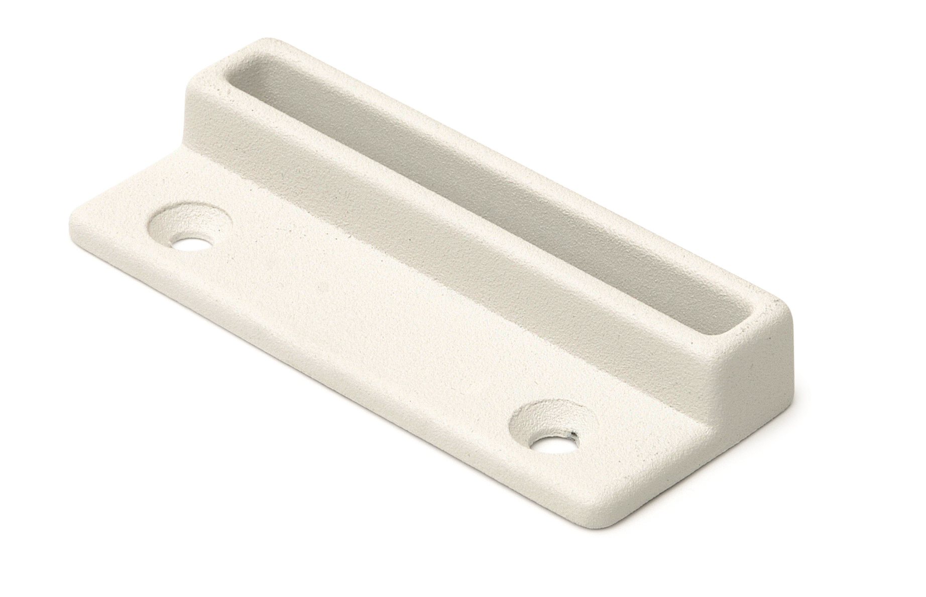 Wit raamboomplaatje 74x30 mm zamac