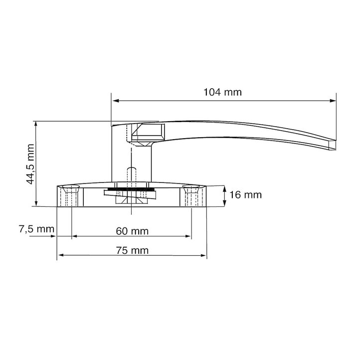 Dulimex Edelstahl-Fensterbaum Zamak links