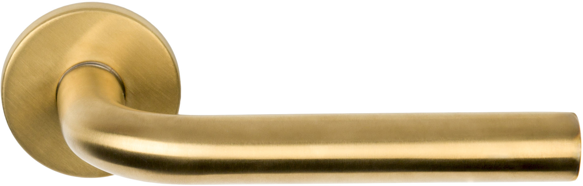 Entdecken Sie hier Design-Türdrücker aus der Basic-Serie von Formani matt  Gold
