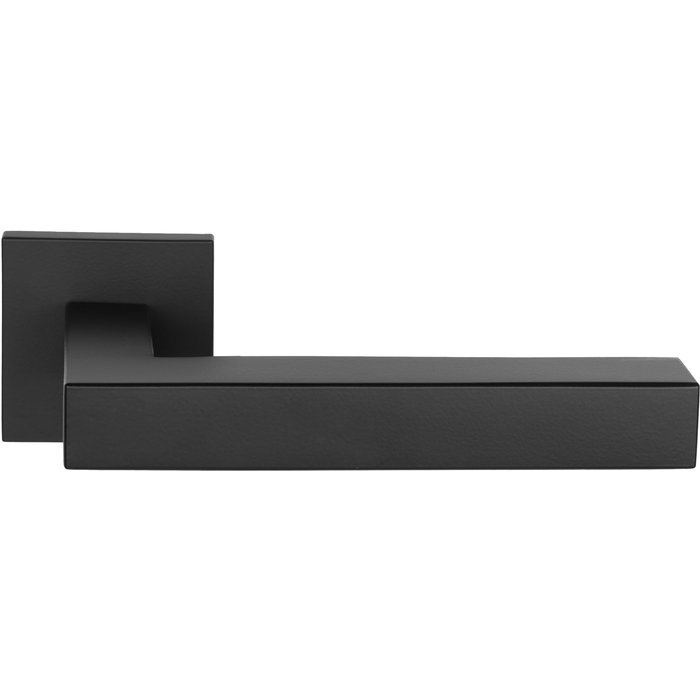 Formani Black door handles Square LSQI-G sprung matt square without key plates