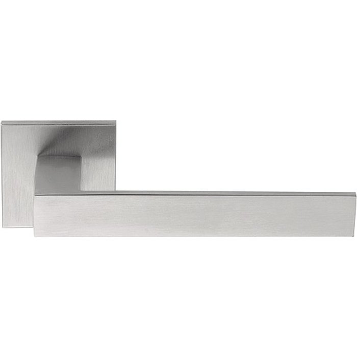 Formani Door handles Square LSQII-G sprung matt stainless steel square without key plates