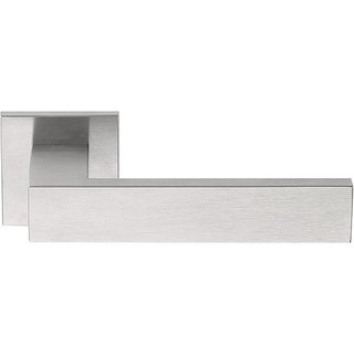 Formani Door handle Square LSQIV-G - Jan Des Bouvrie - sprung matt stainless steel