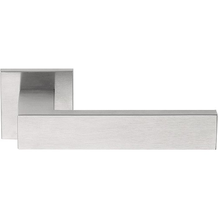 Formani Door handles Square LSQIV-G sprung matt stainless steel square without key plates