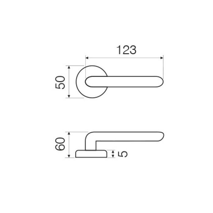 Fimet Poignées de porte pleines noires Marion 1444