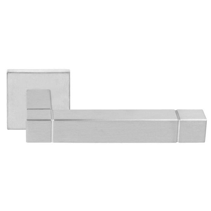 Formani Door handles Square JB100-G sprung matt stainless steel square without key plates