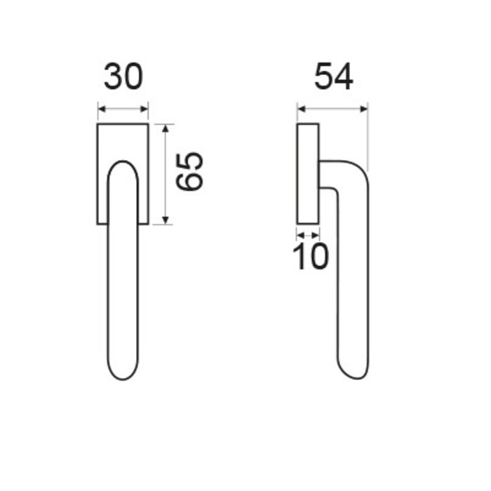 Fimet Weißer Kubo-Fenstergriff - Dreh-Kipp-Funktion