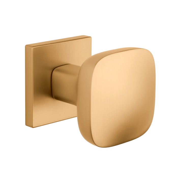 Aprile Paar deurknoppen Aprile QUERCA  vierkant 57x57 mm mat Goud