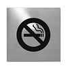 Fimet Stainless steel No smoking icon square - 75x75x2mm