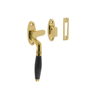 Intersteel Window closure Ton left brass lacquered / ebony