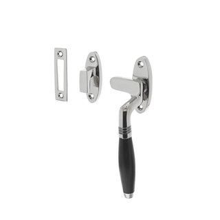 Intersteel Raamsluiting Ton rechts Chroom / ebbenhout