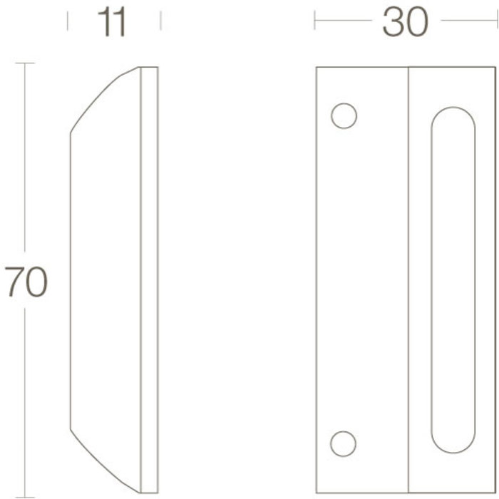 Intersteel Intersteel-Schließblech für Fensterverschluss Chrom poliert mit Schale