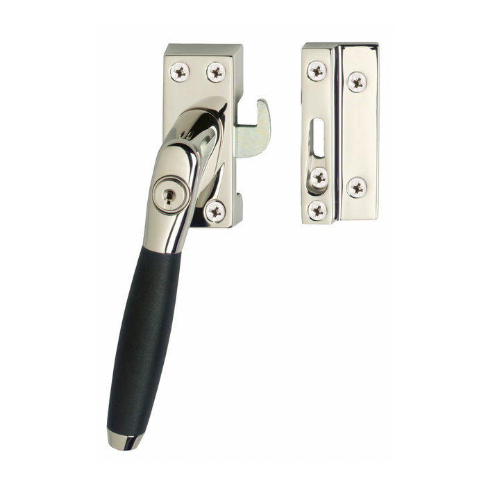 Intersteel Intersteel-Fenstergriff abschließbar SKG* links Ton 400 Nickel/Ebenholz