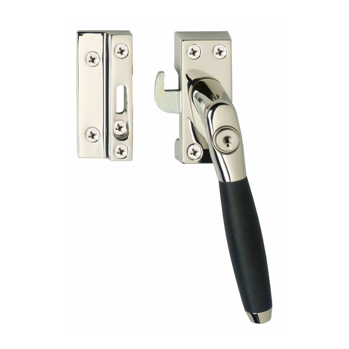 Intersteel Intersteel-Fenstergriff abschließbar SKG* rechts Ton 400 Nickel/Ebenholz